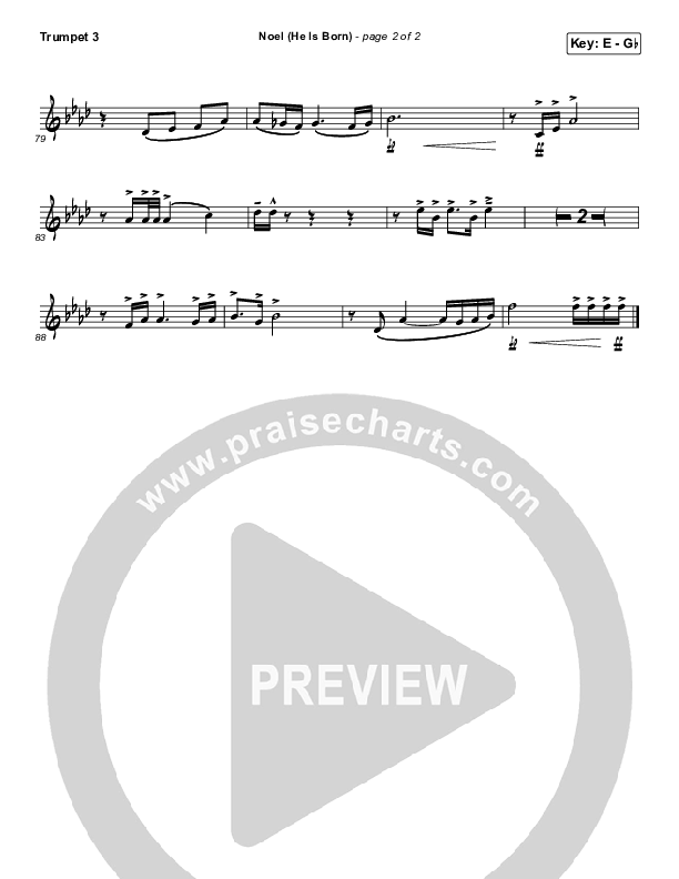 Noel (He Is Born) Trumpet 3 (Tommee Profitt / Stanaj)