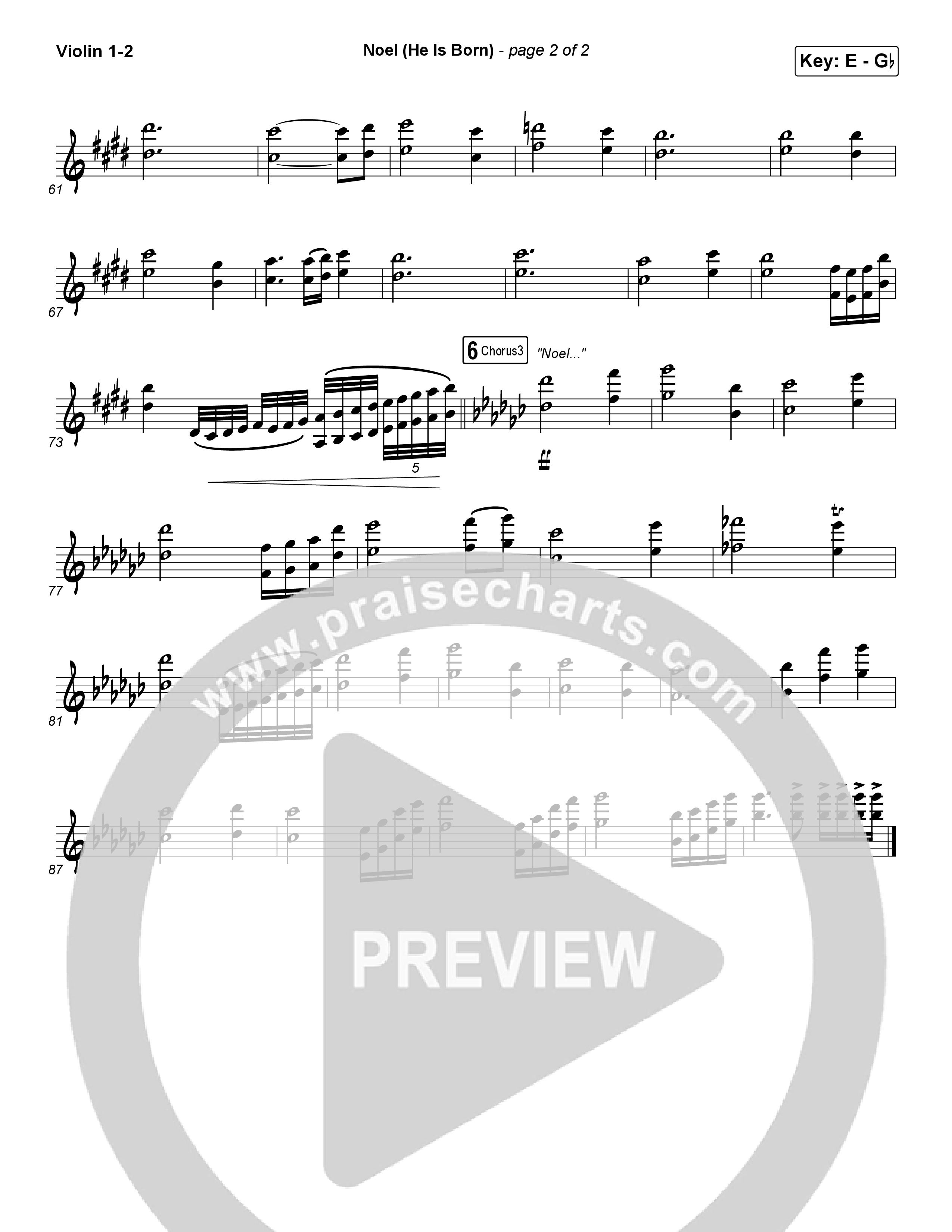 Noel (He Is Born) Violin 1,2 (Tommee Profitt / Stanaj)