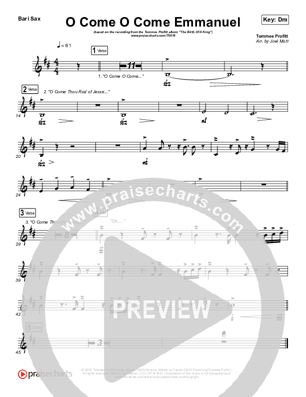 O Come O Come Emmanuel Bari Sax (Tommee Profitt)