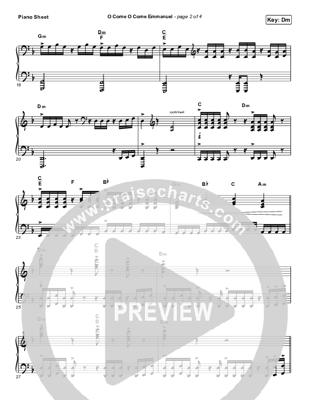 O Come O Come Emmanuel Piano Sheet (Tommee Profitt)