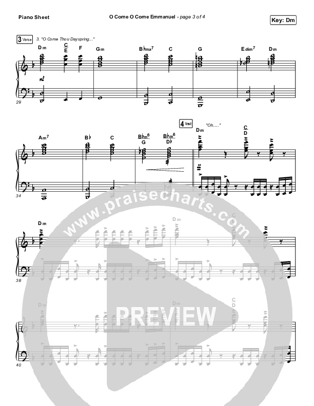 O Come O Come Emmanuel Piano Sheet (Tommee Profitt)