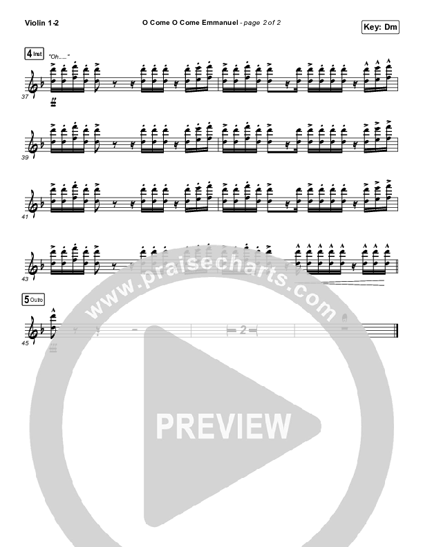 O Come O Come Emmanuel Violin 1/2 (Tommee Profitt)