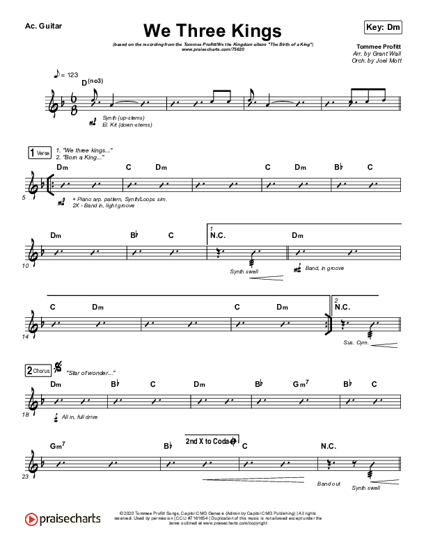 We Three Kings Acoustic Guitar (Tommee Profitt / We The Kingdom)