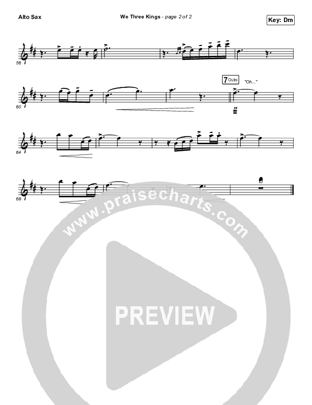 We Three Kings Alto Sax (Tommee Profitt / We The Kingdom)