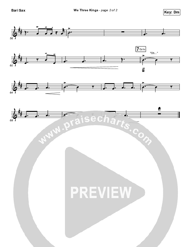 We Three Kings Bari Sax (Tommee Profitt / We The Kingdom)