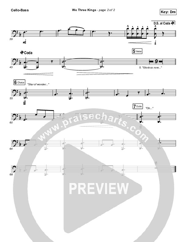 We Three Kings Cello/Bass (Tommee Profitt / We The Kingdom)