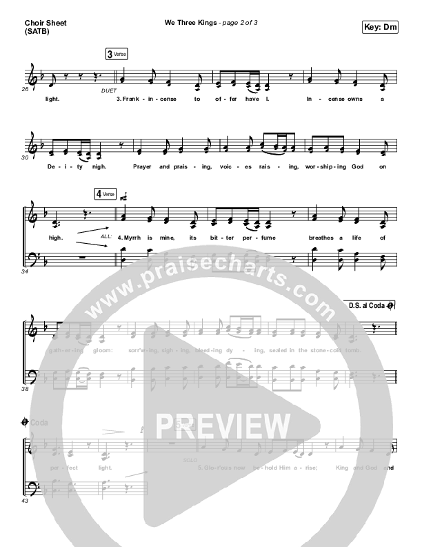 We Three Kings Choir Sheet (SATB) (Tommee Profitt / We The Kingdom)