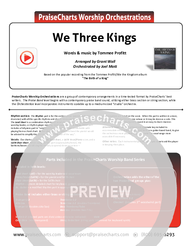 We Three Kings Cover Sheet (Tommee Profitt / We The Kingdom)