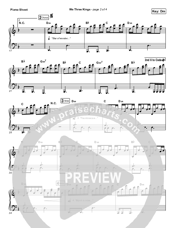 We Three Kings Piano Sheet (Tommee Profitt / We The Kingdom)