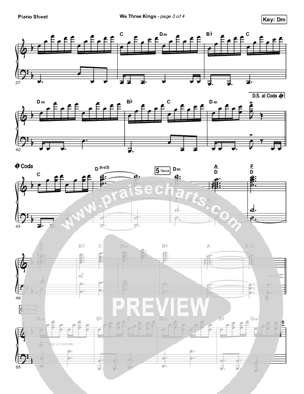 We Three Kings Piano Sheet (Tommee Profitt / We The Kingdom)