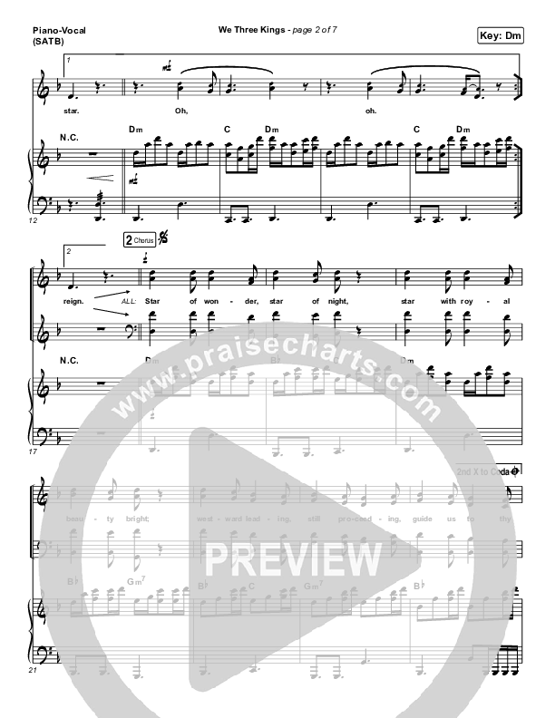 We Three Kings Piano/Vocal (SATB) (Tommee Profitt / We The Kingdom)