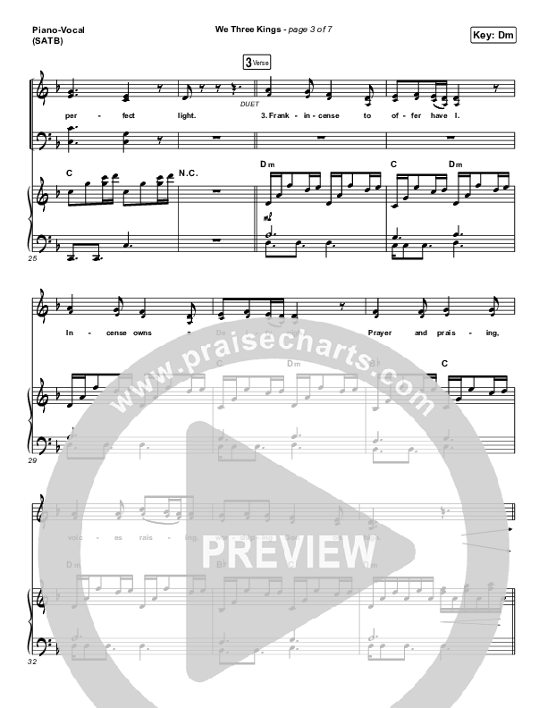 We Three Kings Piano/Vocal (SATB) (Tommee Profitt / We The Kingdom)