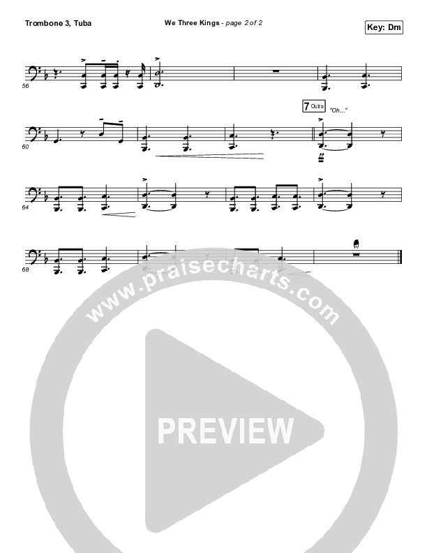 We Three Kings Trombone 3/Tuba (Tommee Profitt / We The Kingdom)