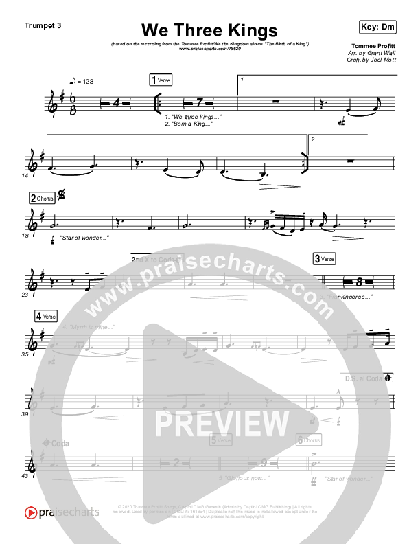 We Three Kings Trumpet 3 (Tommee Profitt / We The Kingdom)