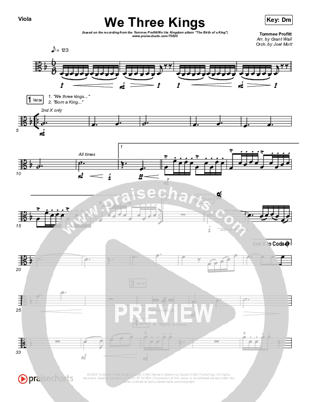 We Three Kings Viola (Tommee Profitt / We The Kingdom)