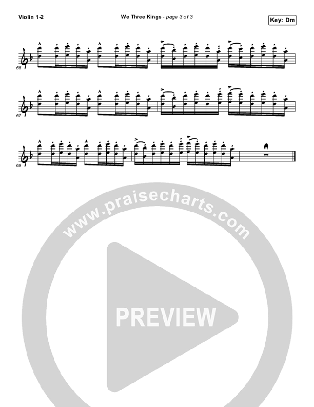 We Three Kings Violin 1/2 (Tommee Profitt / We The Kingdom)