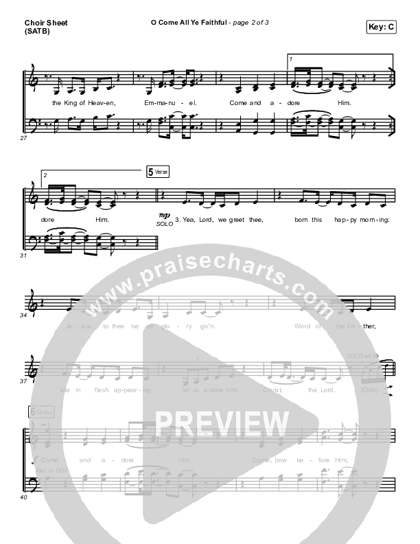 O Come All Ye Faithful Choir Sheet (SATB) (Tommee Profitt / Sarah Reeves)