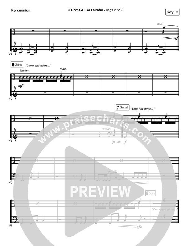 O Come All Ye Faithful Percussion (Tommee Profitt / Sarah Reeves)