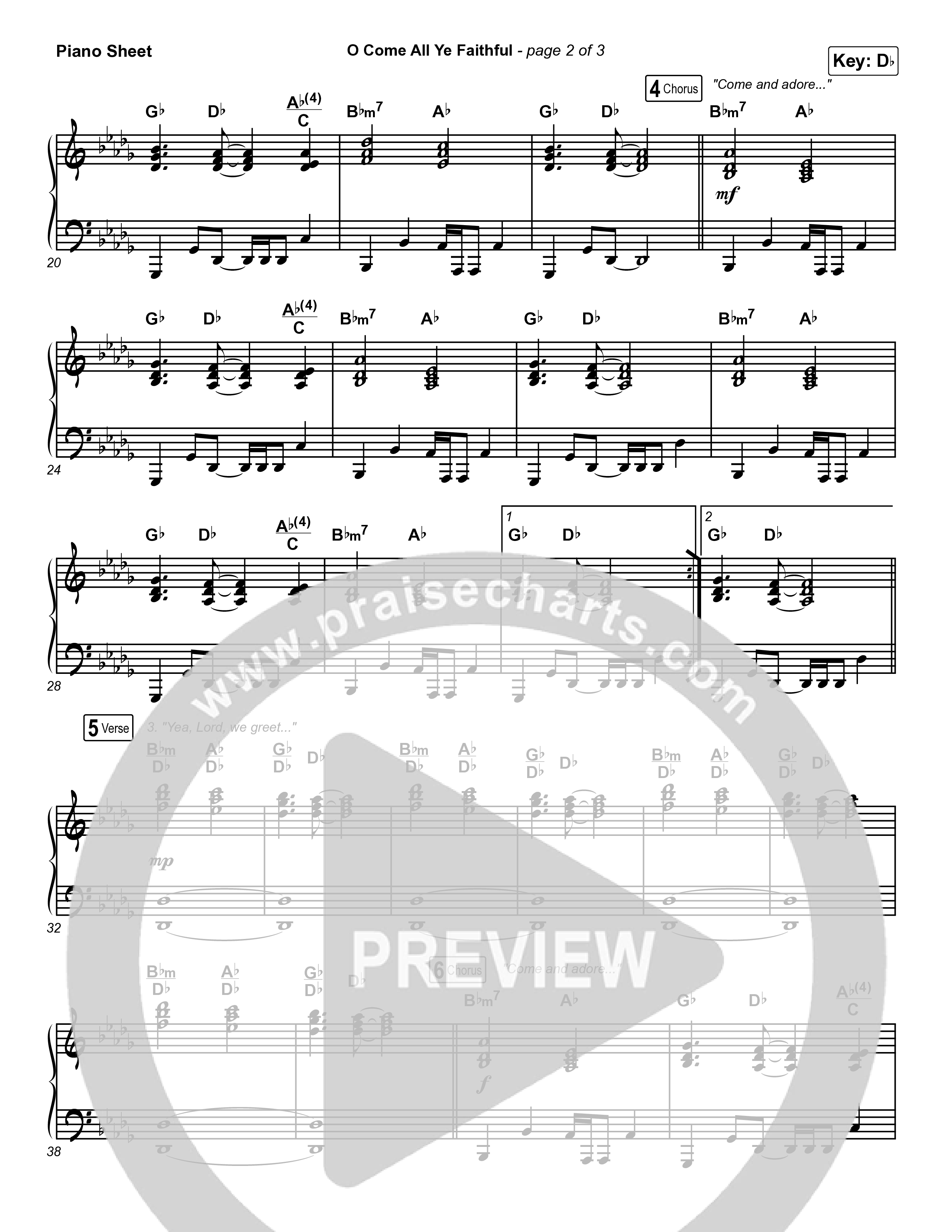 O Come All Ye Faithful Piano Sheet (Tommee Profitt / Sarah Reeves)