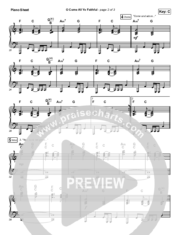 O Come All Ye Faithful Piano Sheet (Tommee Profitt / Sarah Reeves)