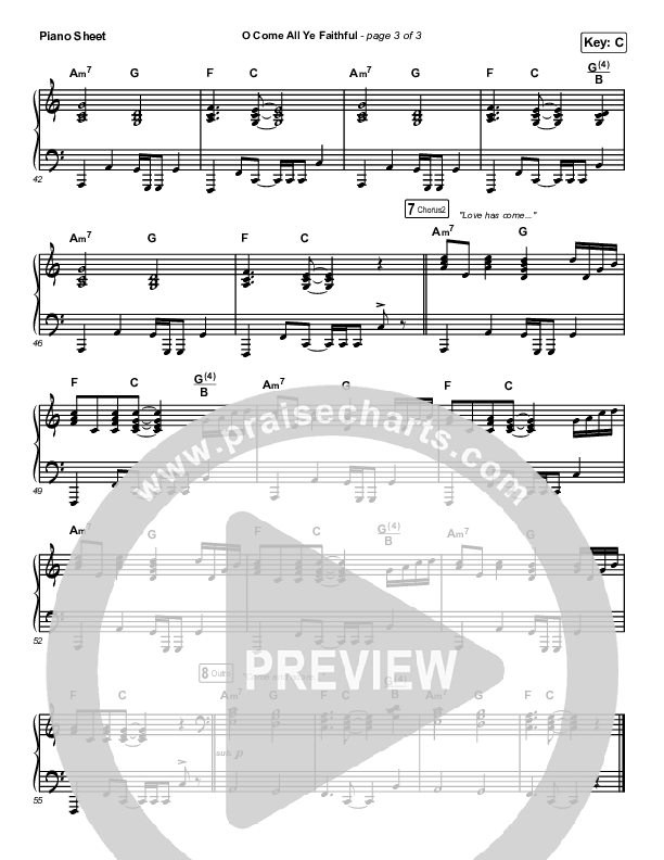 O Come All Ye Faithful Piano Sheet (Tommee Profitt / Sarah Reeves)