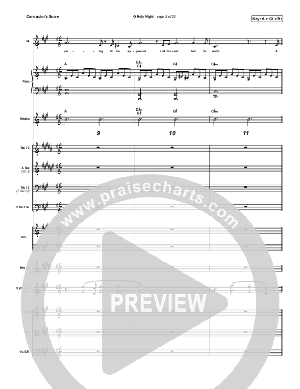 O Holy Night Conductor's Score (Tommee Profitt / Tauren Wells / SVRCINA)