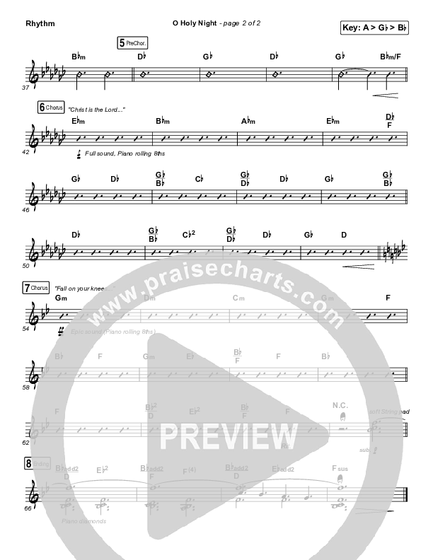 O Holy Night Rhythm Chart (Tommee Profitt / Tauren Wells / SVRCINA)