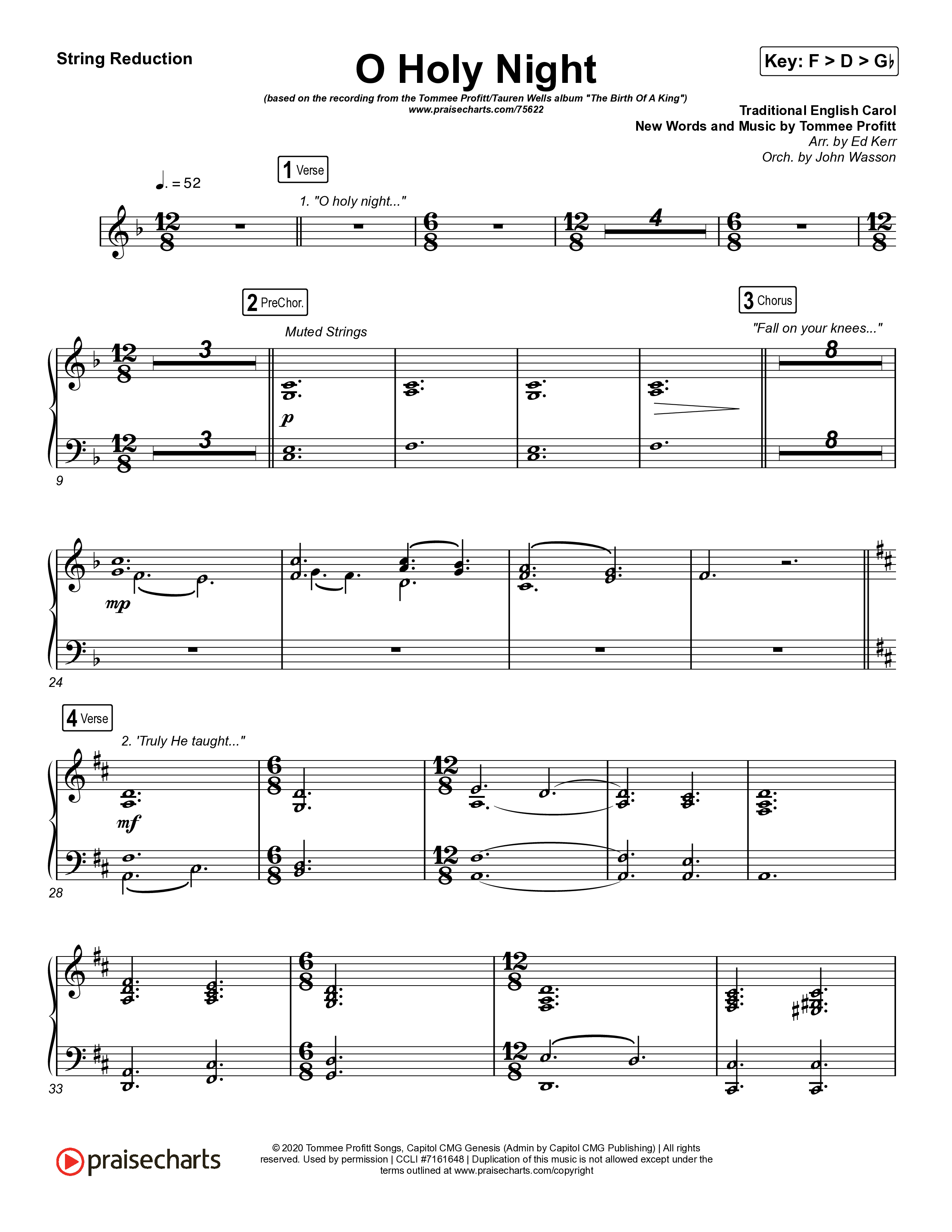 O Holy Night String Reduction (Tommee Profitt / Tauren Wells / SVRCINA)