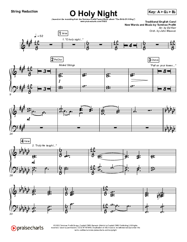 O Holy Night String Pack (Tommee Profitt / Tauren Wells / SVRCINA)