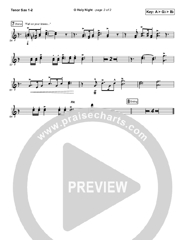 O Holy Night Tenor Sax 1/2 (Tommee Profitt / Tauren Wells / SVRCINA)