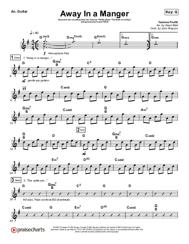 Away In A Manger Acoustic Guitar (Tommee Profitt / Daniel Saint Black / Ruelle)