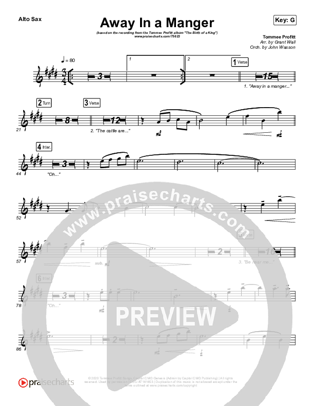 Away In A Manger Alto Sax (Tommee Profitt / Daniel Saint Black / Ruelle)