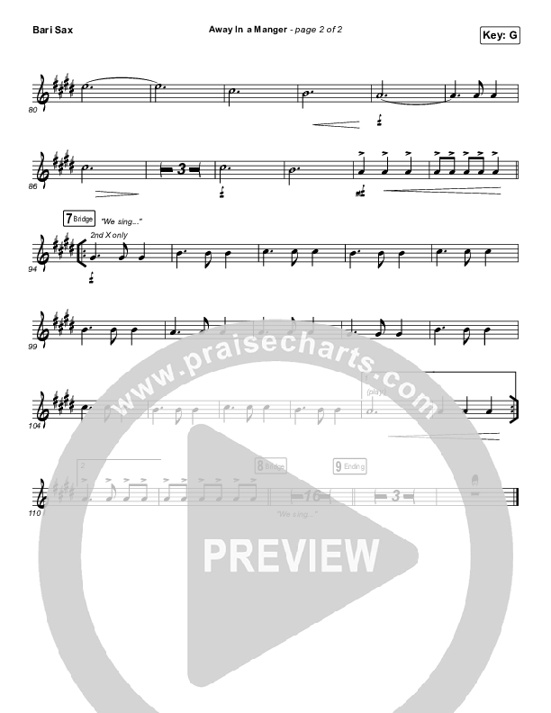 Away In A Manger Bari Sax (Tommee Profitt / Daniel Saint Black / Ruelle)