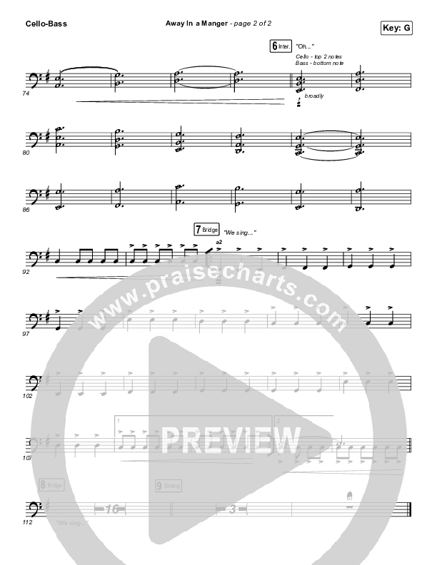 Away In A Manger Cello/Bass (Tommee Profitt / Daniel Saint Black / Ruelle)