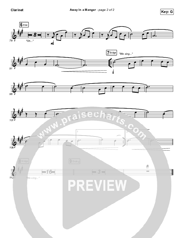 Away In A Manger Clarinet (Tommee Profitt / Daniel Saint Black / Ruelle)