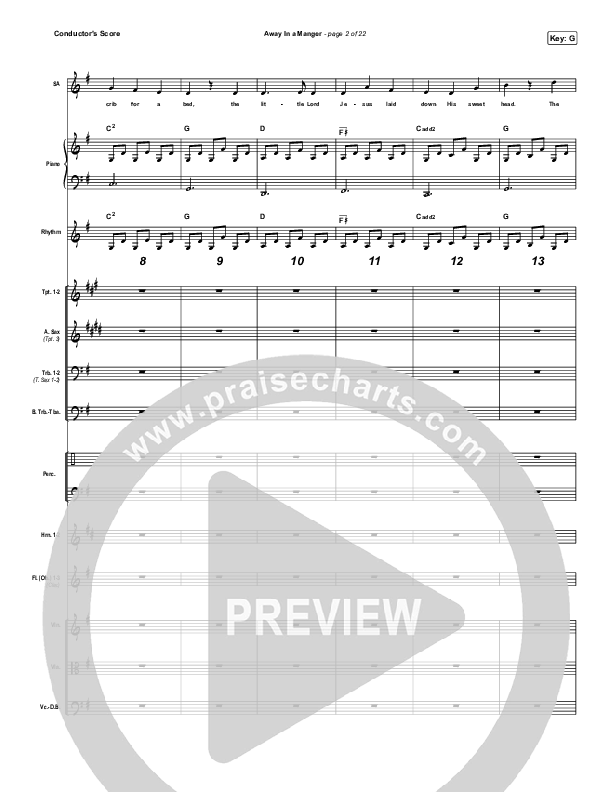 Away In A Manger Conductor's Score (Tommee Profitt / Daniel Saint Black / Ruelle)