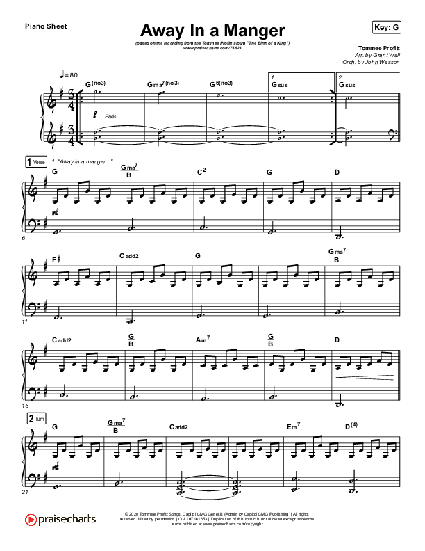 Away In A Manger Piano Sheet (Tommee Profitt / Daniel Saint Black / Ruelle)