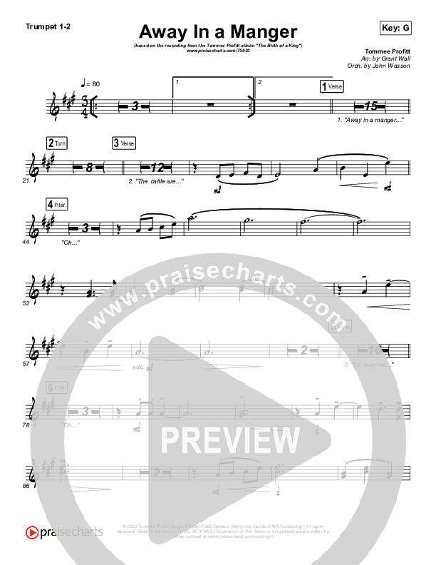 Away In A Manger Trumpet 1,2 (Tommee Profitt / Daniel Saint Black / Ruelle)