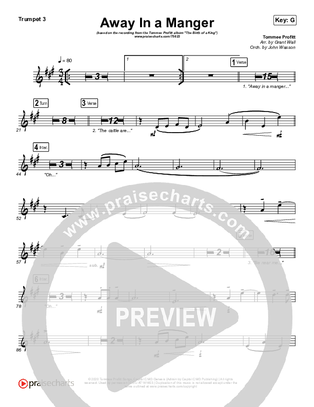 Away In A Manger Trumpet 3 (Tommee Profitt / Daniel Saint Black / Ruelle)