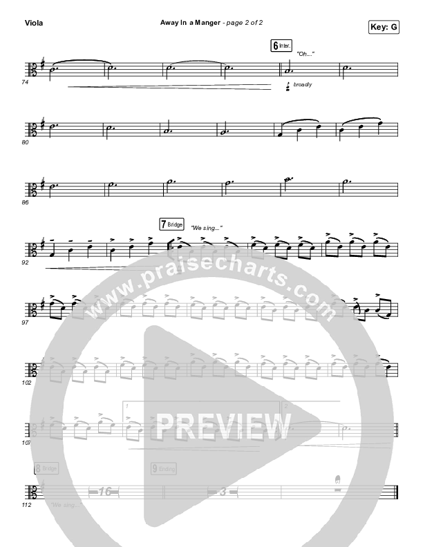 Away In A Manger Viola (Tommee Profitt / Daniel Saint Black / Ruelle)