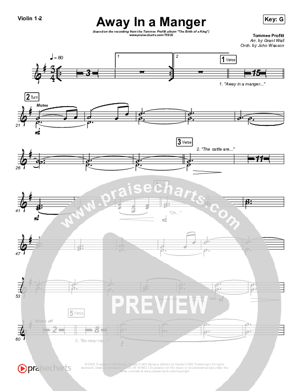 Away In A Manger Violin 1/2 (Tommee Profitt / Daniel Saint Black / Ruelle)