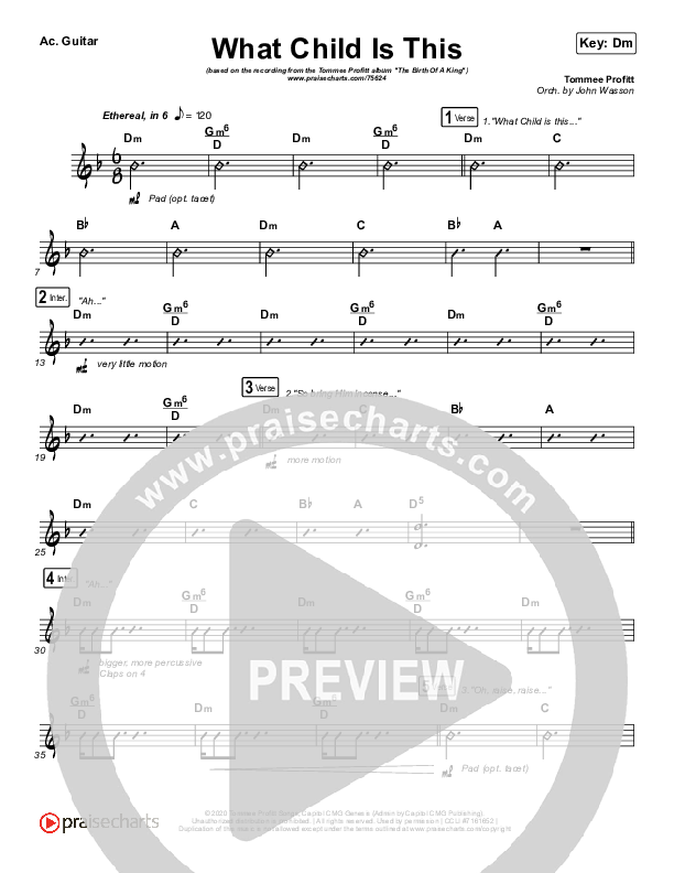 What Child Is This Acoustic Guitar (Tommee Profitt / Avril Lavigne)