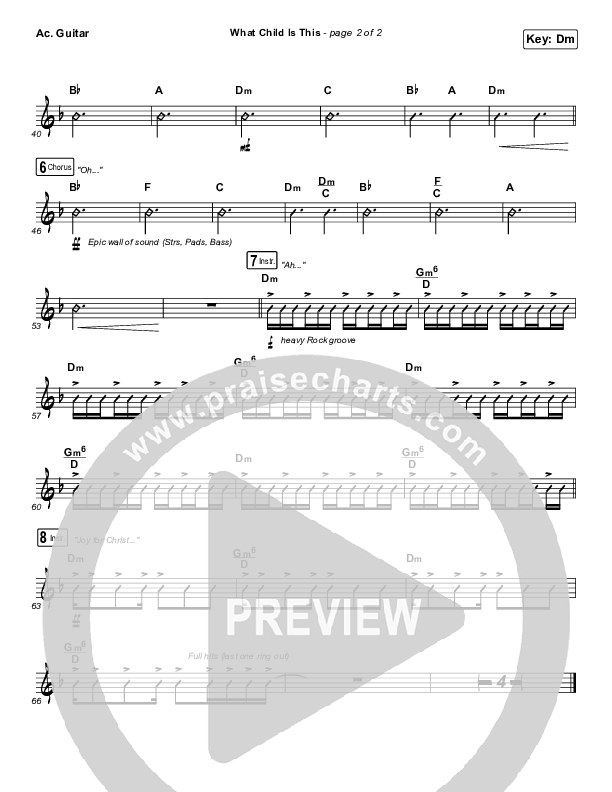 What Child Is This Acoustic Guitar (Tommee Profitt / Avril Lavigne)