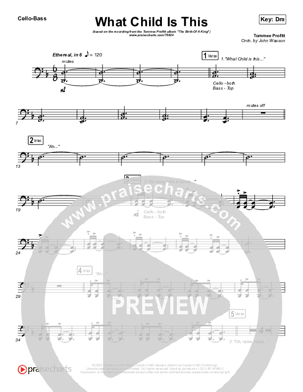 What Child Is This Cello/Bass (Tommee Profitt / Avril Lavigne)