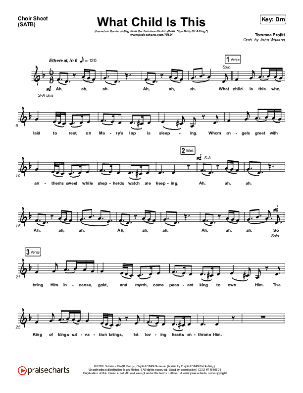 What Child Is This Choir Vocals (SATB) (Tommee Profitt / Avril Lavigne)