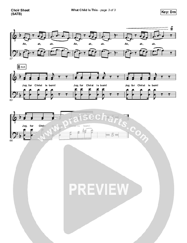 What Child Is This Choir Vocals (SATB) (Tommee Profitt / Avril Lavigne)