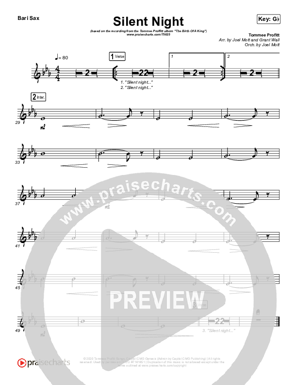 Silent Night Bari Sax (Tommee Profitt / Fleurie)