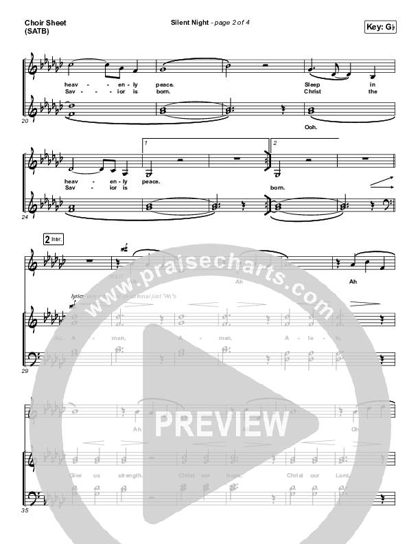 Silent Night Choir Sheet (SATB) (Tommee Profitt / Fleurie)