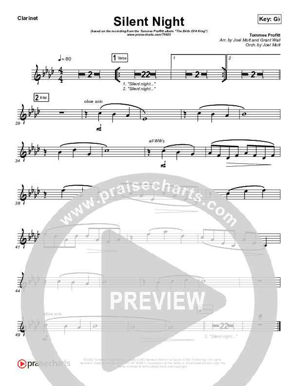 Silent Night Clarinet (Tommee Profitt / Fleurie)