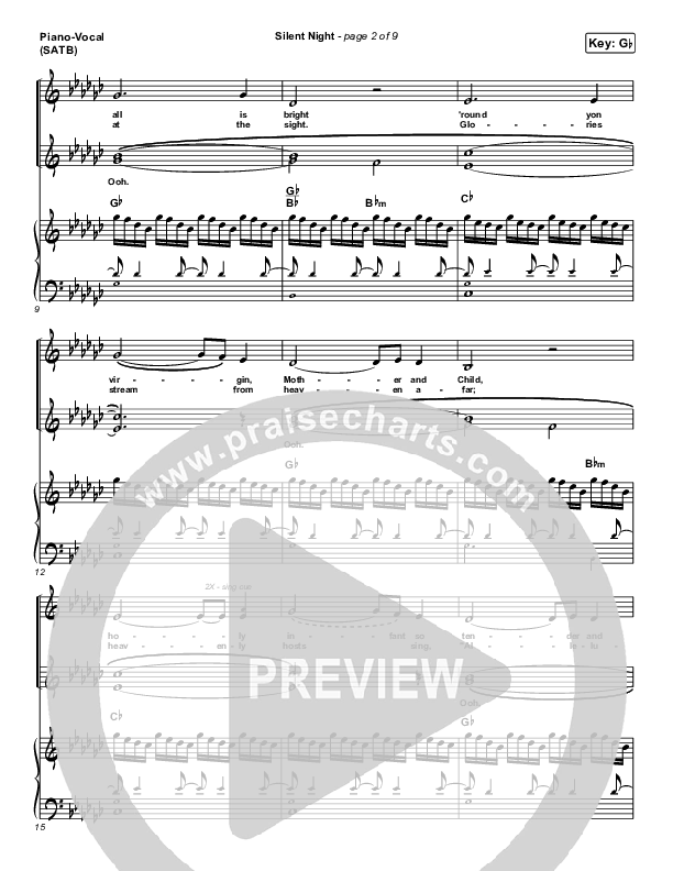 Silent Night Piano/Vocal (SATB) (Tommee Profitt / Fleurie)